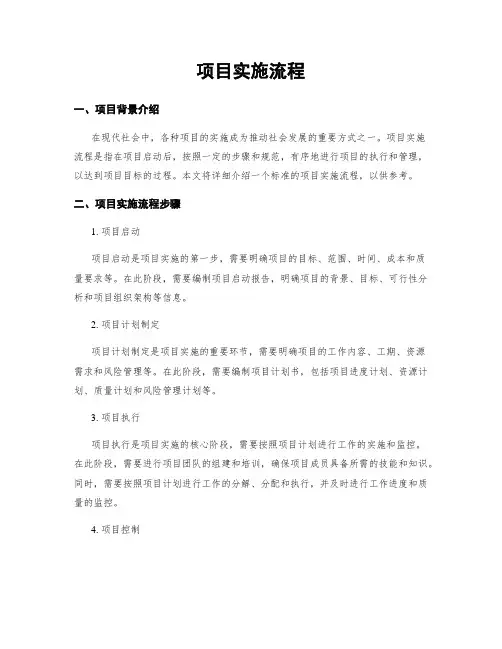 项目实施流程
