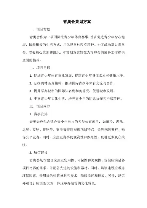 青奥会策划方案