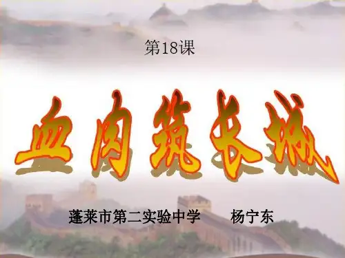 中考历史一轮复习人教版八年级历史16课《血肉筑长城》 课件 (共45张PPT)