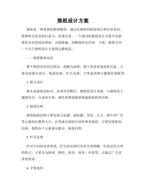 报纸设计方案