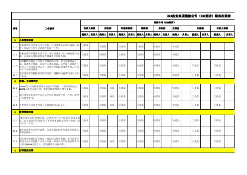 酒店权责流程表