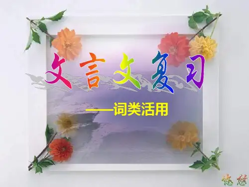 词类活用(修订)