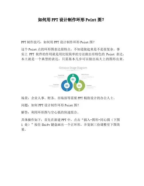 【PPT实用技巧】如何用PPT设计制作环形Point图？