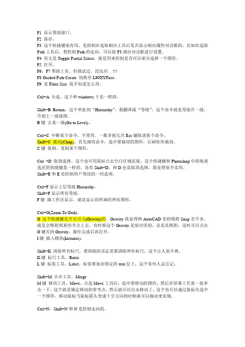 Cadence最全的快捷键整理