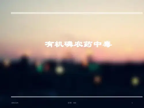 有机磷农药中毒PPT课件