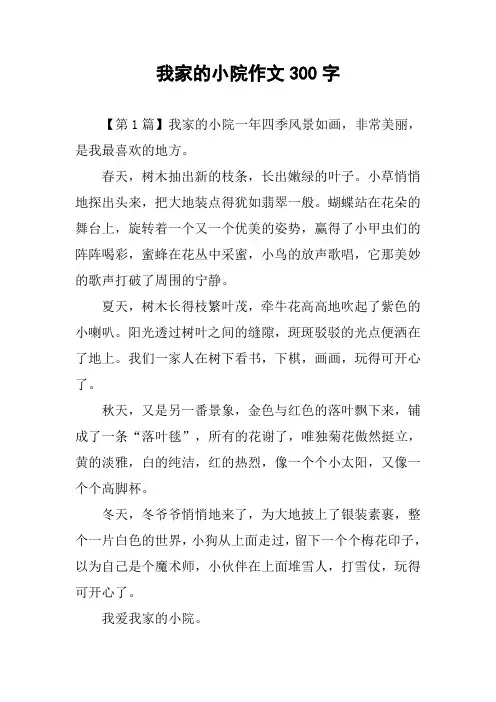 我家的小院作文300字