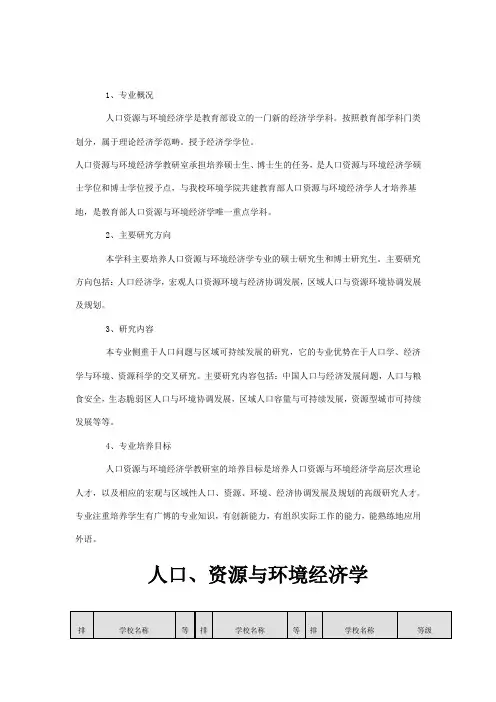 人口资源与环境经济学