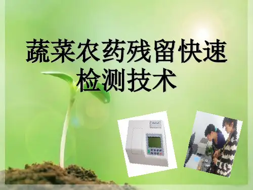 蔬菜农药残留快速检测技术