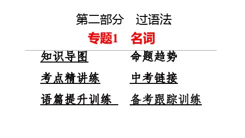 专题01 名词中考英语一轮复习之教材知识点一遍过(人教版)