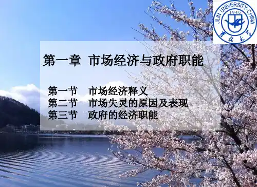 01第一章  市场经济与政府职能