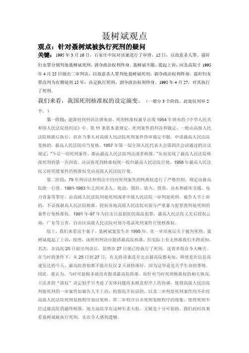 聂树斌案一个观点