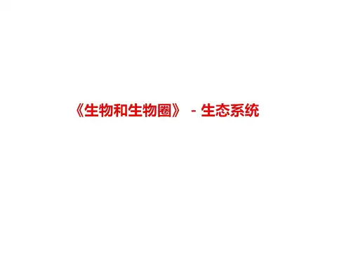 人教版八年级生物中考复习：生态系统课件(精品)