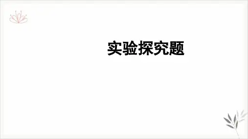 中考化学二轮复习课件实验探究题(一)