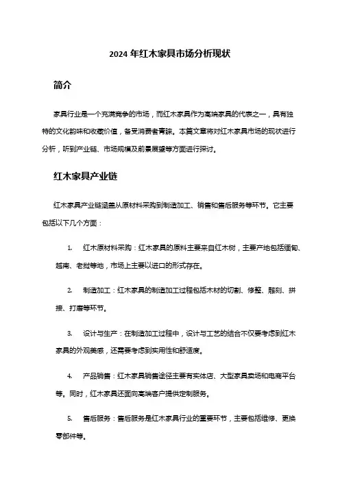 2024年红木家具市场分析现状