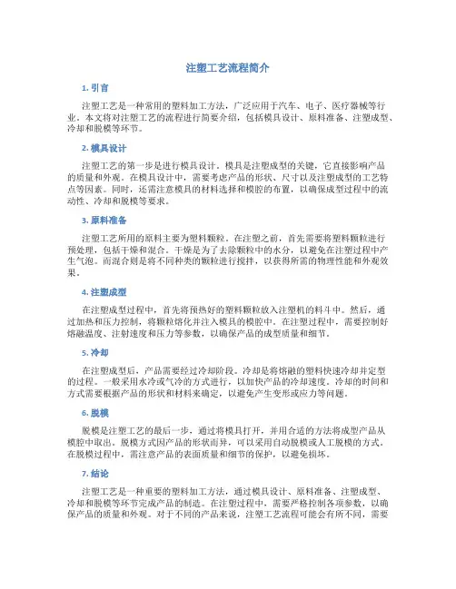 注塑工艺流程简介