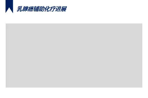 乳腺癌辅助化疗进展介绍