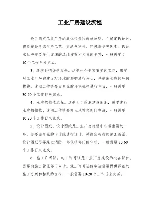 工业厂房建设流程