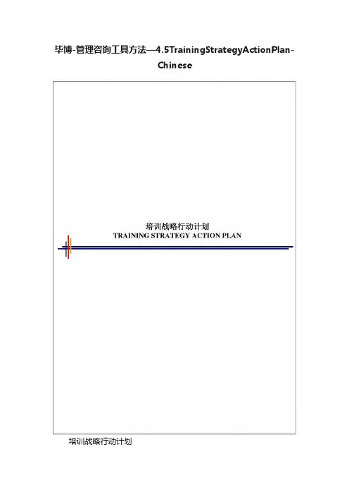 毕博-管理咨询工具方法—4.5TrainingStrategyActionPlan-Chinese