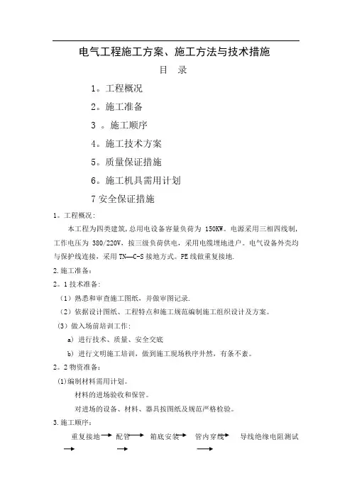 建筑电气施工方案19494