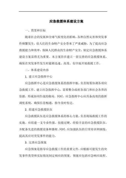 应急救援体系建设方案
