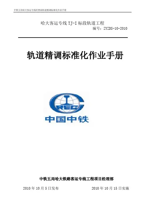 轨道精调作业指导书