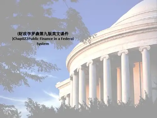 (财政学罗森第九版英文课件)Chap022Public Finance in a Federal System
