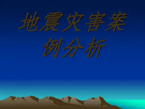 关于“地震灾害”的案例分析课件