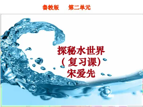 化学第二单元《探秘水世界》复习精ppt课件