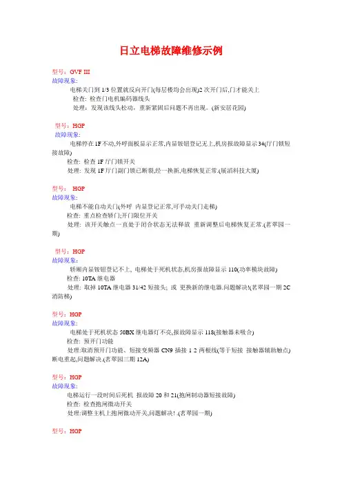 HGP维修事例