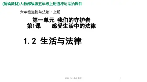 六年级上册道德与法治  1.2生活与法律 ppt课件