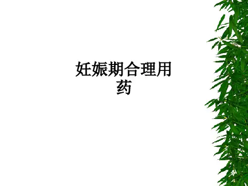 妊娠期合理用药ppt课件