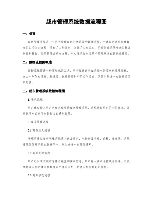 超市管理系统数据流程图