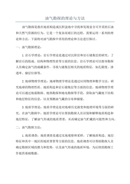 油气勘探的理论与方法