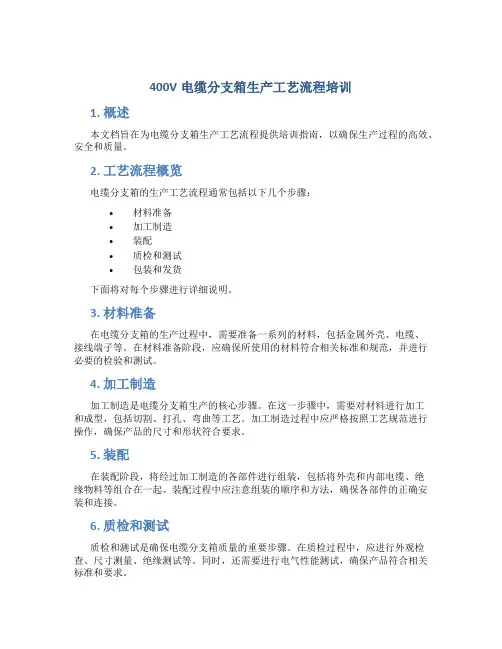 400V电缆分支箱生产工艺流程培训