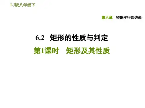 鲁教版五四制八年级下册数学第六章 特殊平行四边形 矩形及其性质