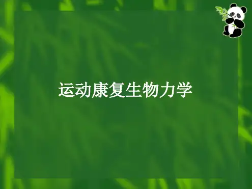运动康复生物力学最新PPT课件