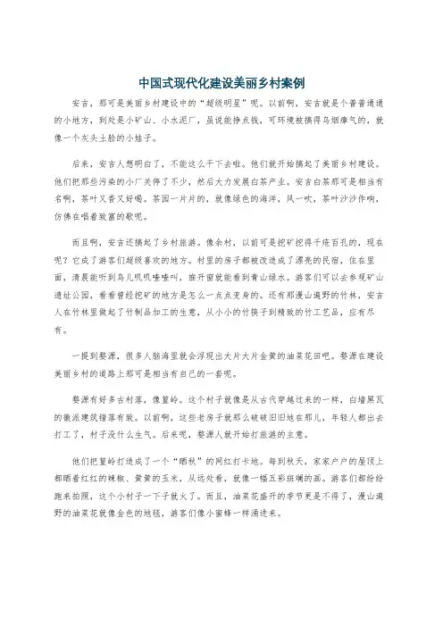 中国式现代化建设美丽乡村案例
