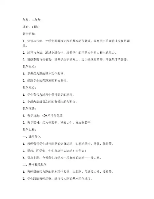小学体育学科试讲教案模板范文
