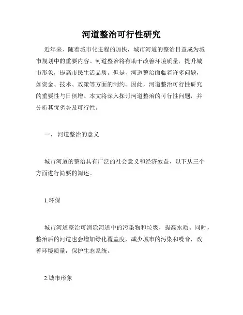 河道整治可行性研究