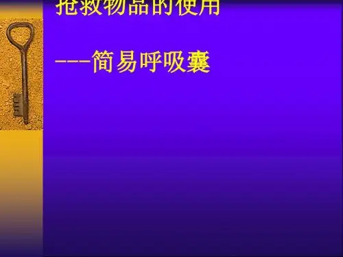 简易呼吸气囊使用(完整版)