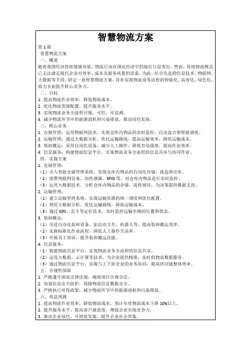 智慧物流方案