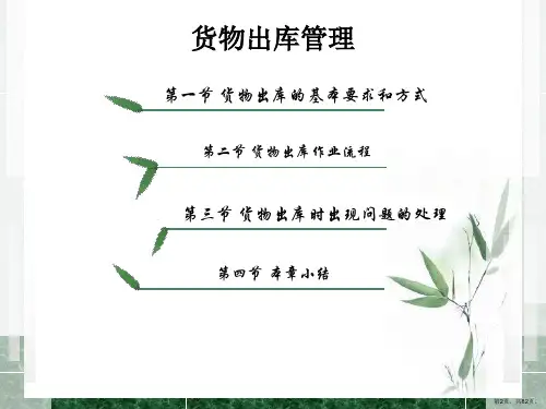 货物出库管理综述课件.ppt