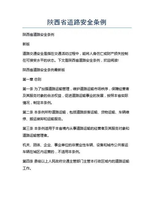 陕西省道路安全条例