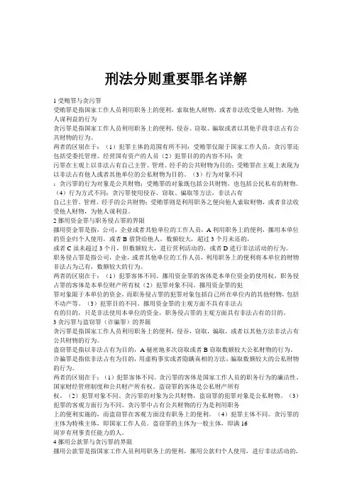 刑法分则重要罪名详解
