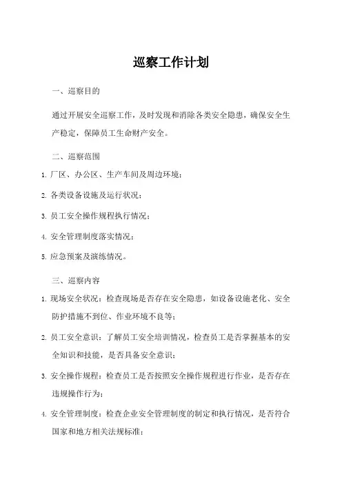 2024年巡察工作计划