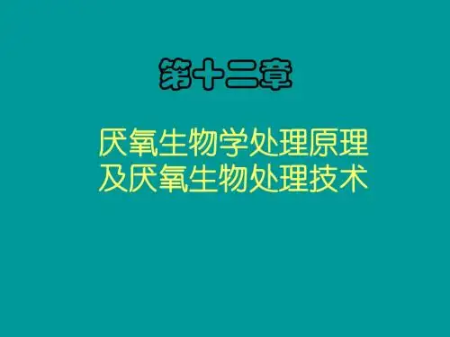 第十二章 厌氧生物学原理及厌氧生物处理技术