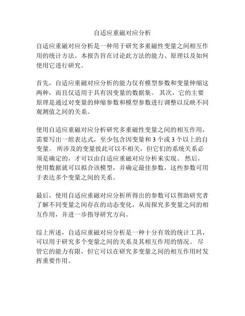 自适应重磁对应分析