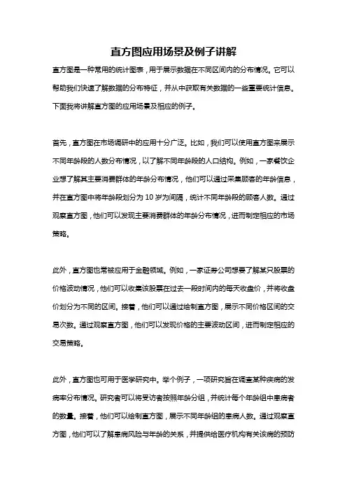 直方图应用场景及例子讲解