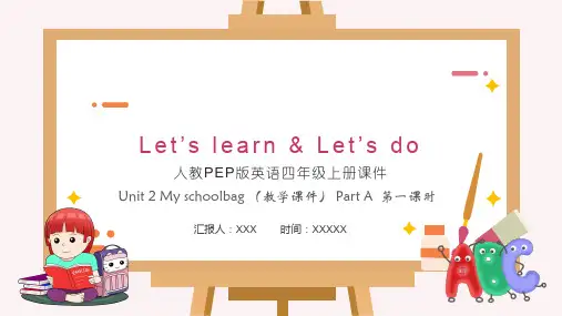 人教版PEP小学英语四年级上册Unit 2 A Learn 课件PPT