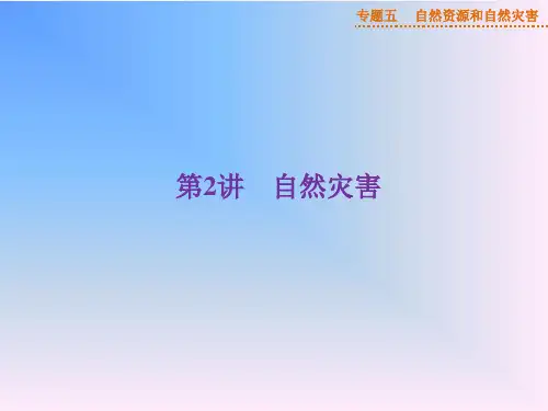 2022届高考地理专题五第2讲 自然灾害课件(共27张PPT)